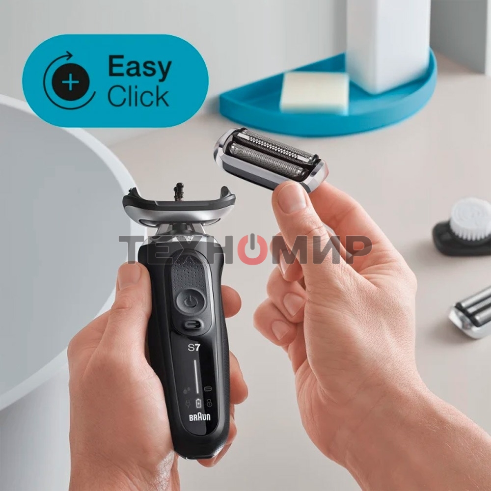 Электробритва сетчатая Braun Series 7 71-N1000S реж.эл.:3 питан.:аккум. черный