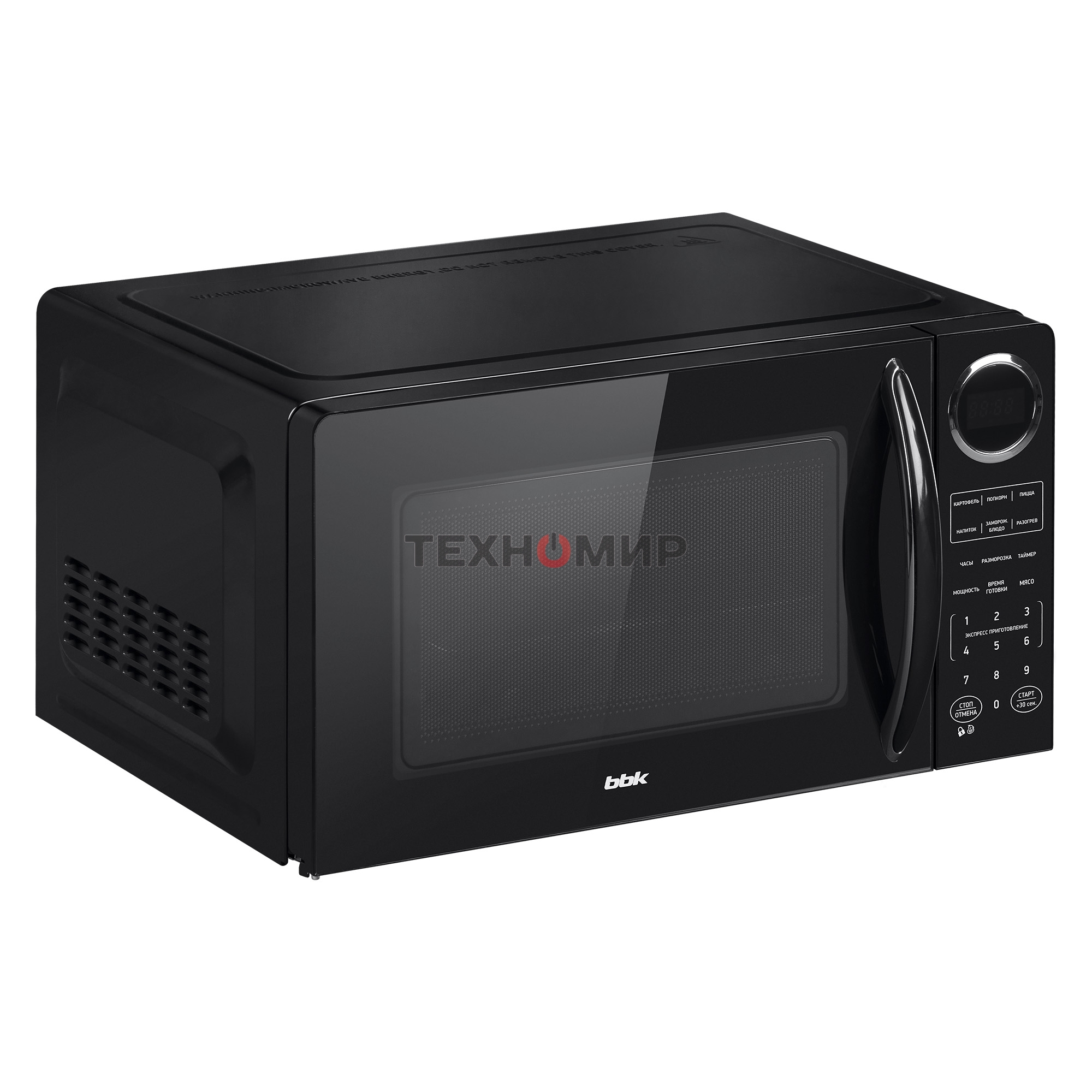Микроволновая печь BBK 23MWS-907S/B черный, 23 л, 900 Вт, переключатели - сенсор