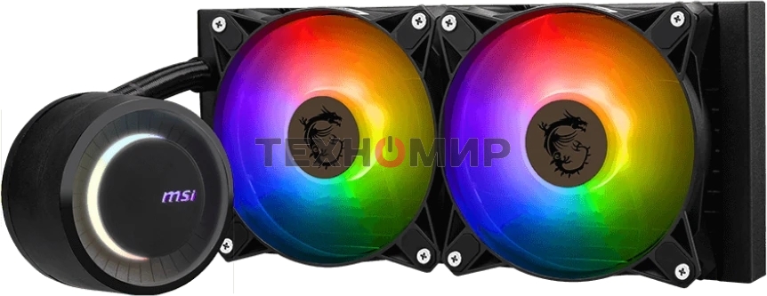 Система жидкостного охлаждения MSI MAG CORELIQUID E240 2x ARGB Fan LGA 1200/1700 AM5/AM4 (306-7ZW5E17-C24)