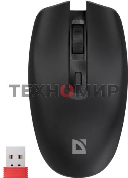 Мышь беспроводная Defender Proto MM-332 черный, 3200 dpi, радиоканал, Bluetooth, USB, кнопки - 4