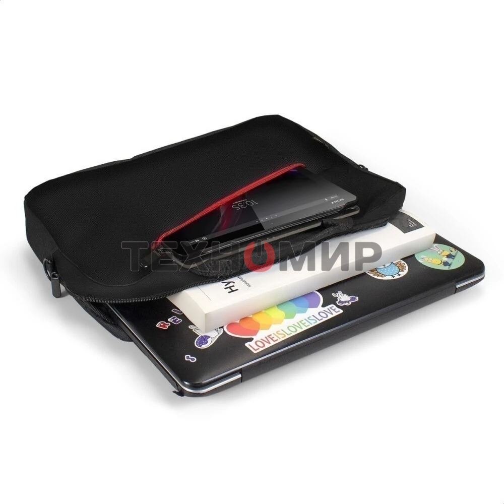 Сумка для ноутбука ExeGate Start S1518 Black, черная, полиэстер, для ноутбуков до 15.6