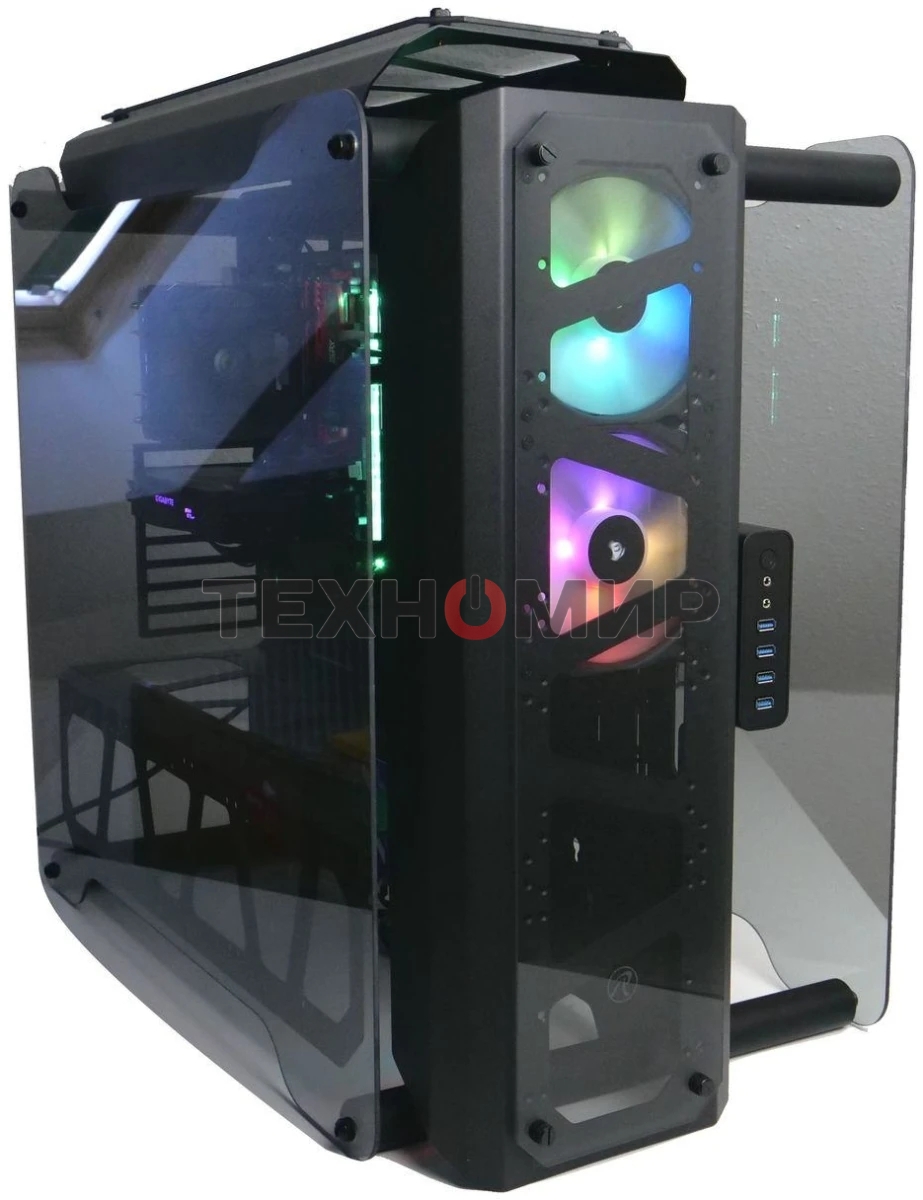 Корпус без блока питания Raijintek ENYO, Full-Tower, TG, no fans, 4xUSB-A 3.0, SSI-EEB, E-ATX, ATX, mATX, mITX Black