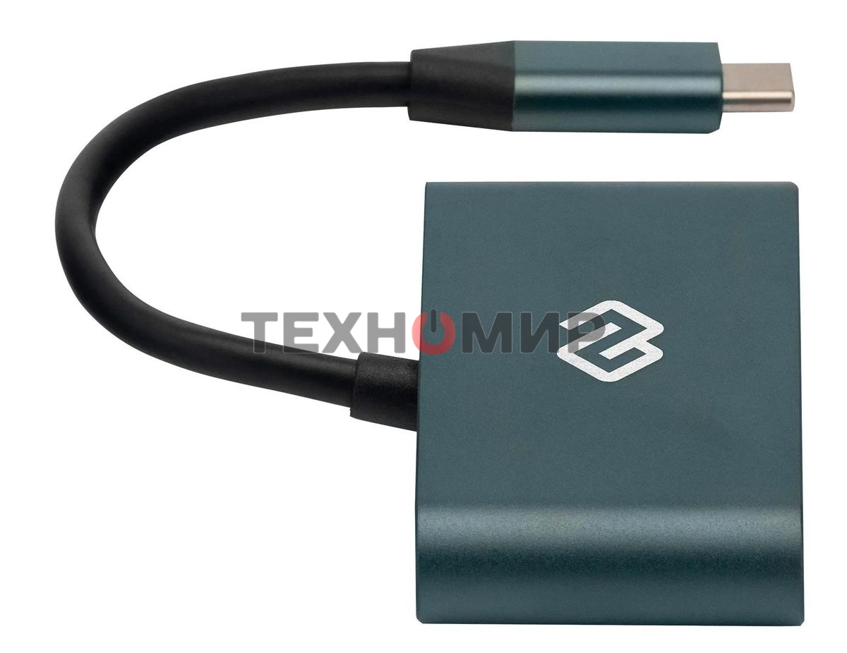 Кард-ридер Digma CR-СA2512-G/темно-серый/SD/TF/micro-SD/USB Type-C/алюминий