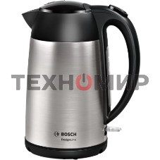 Чайник электрический Bosch TWK3P420 1.7 л, 2400 Вт, черный (корпус: нержавеющая сталь)