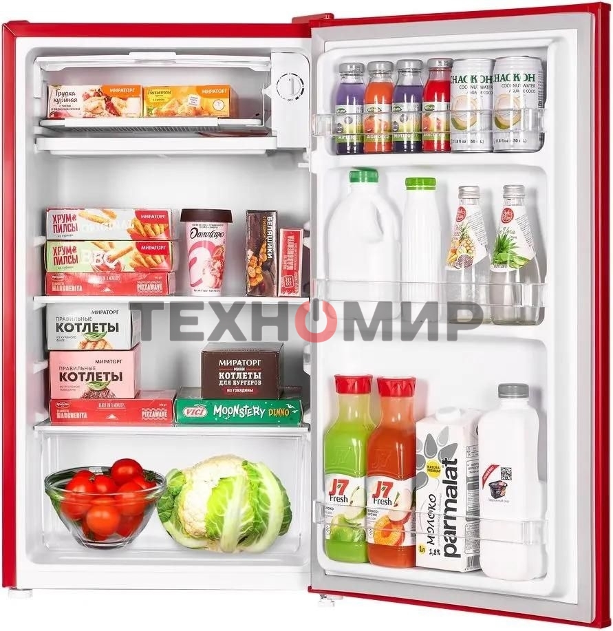 Холодильник Maunfeld MFF83RR красный однокамерный 85л