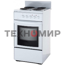Плита электрическая Flama AE 1402 W белый, конфорок 4 шт, духовка 50 л, 50 см x 85 см x 60 см