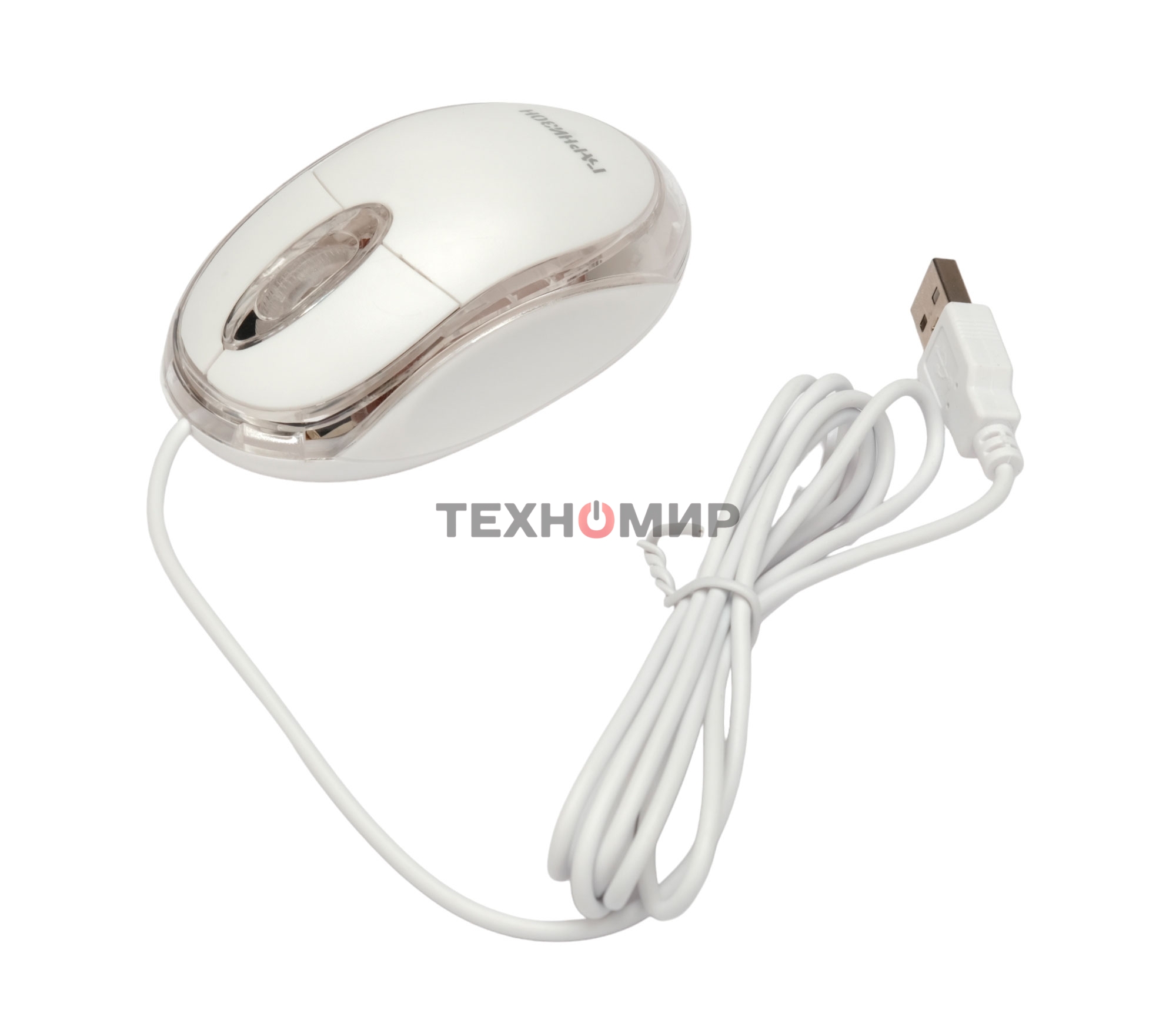 Мышь проводная Гарнизон GM-100W белый, 1000 dpi, USB, кнопки - 3