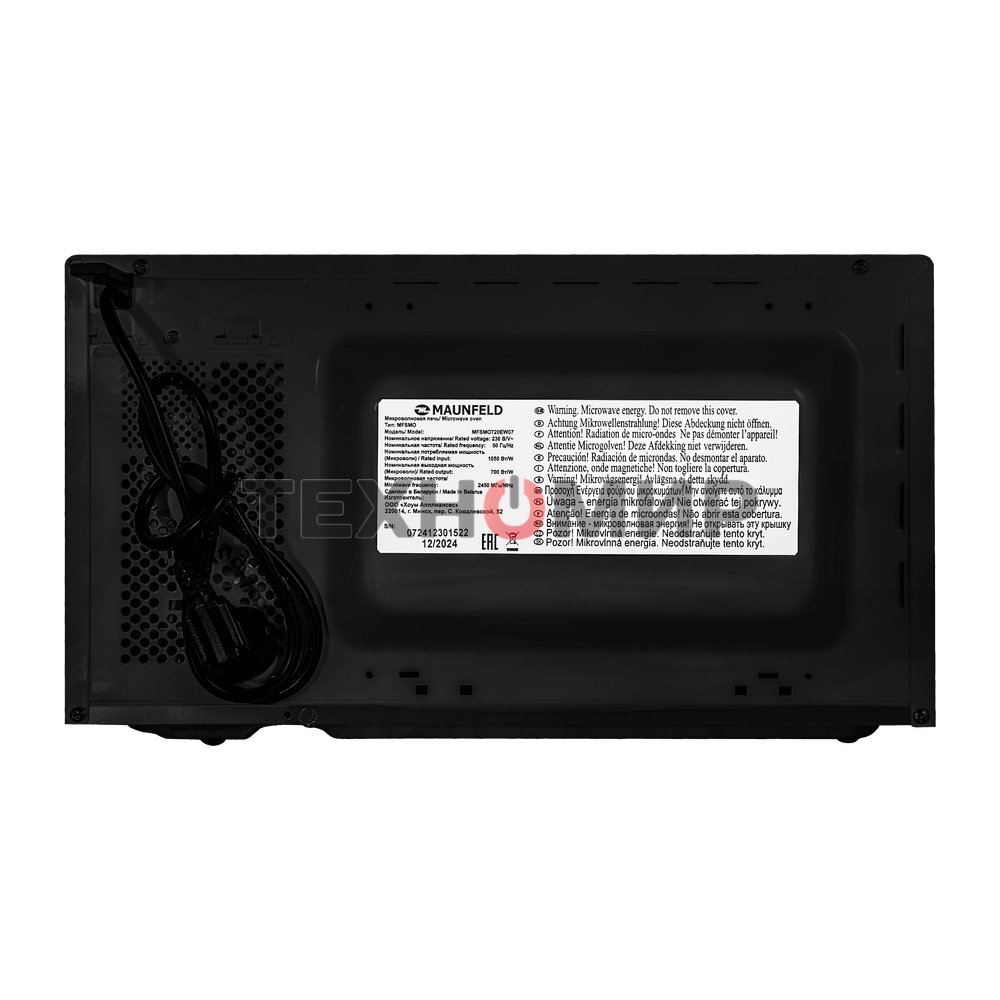 Микроволновая печь Maunfeld MFSMO720EB07 черный, 20 л, 700 Вт, переключатели - сенсор