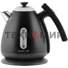 Чайник электрический Galaxy Line GL 0343, черный нефрит, металл, 2200 Вт, 1.7 л