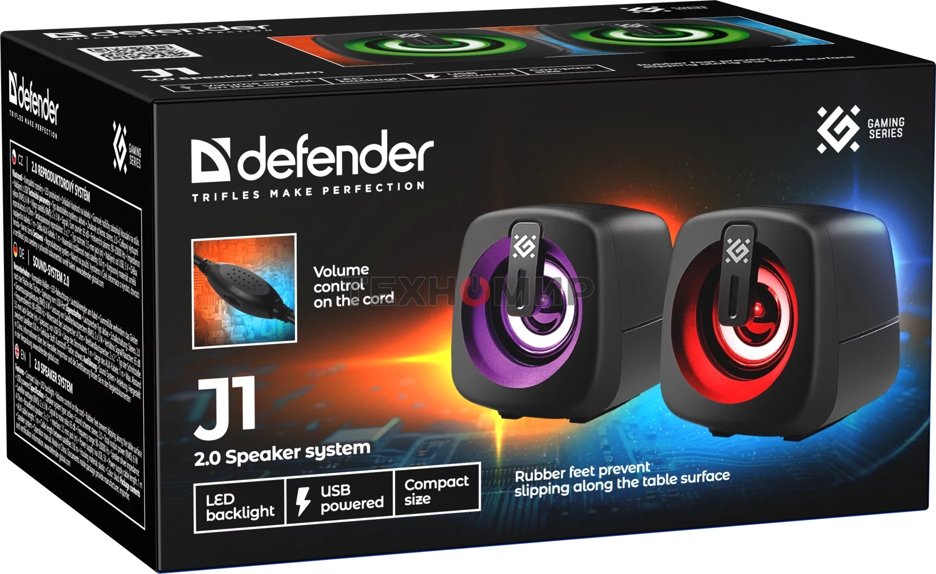 Компьютерная акустика Defender J1 6Вт, подсветка, питание от USB