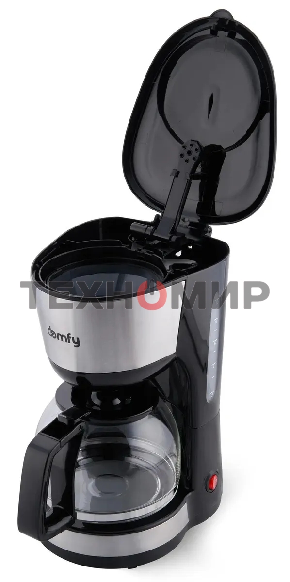 Кофеварка капельная Domfy metal DSM-CM301 1000Вт черный/серебристый