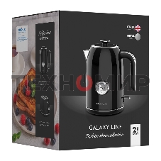 Чайник электрический Galaxy Line GL 0350, магия черного, металл, 2200 Вт, 1.7 л