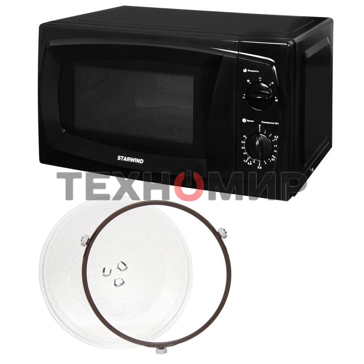 Микроволновая печь Starwind SWM5420 черный, 20 л, 700 Вт, переключатели - поворотный механизм