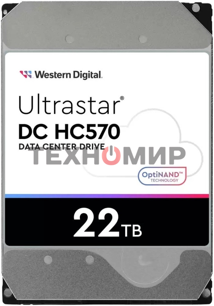 Жесткий диск Western Digital HDD Server Ultrastar DC HC570 WUH722222ALE6L4 22TB 7200rpm SATA-III 512Mb 3.5