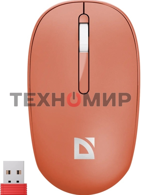 Мышь беспроводная Defender Smart MM-396 красный, 1600 dpi, радиоканал, Bluetooth, USB, кнопки - 3