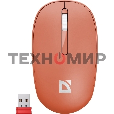 Мышь беспроводная Defender Smart MM-396 красный, 1600 dpi, радиоканал, Bluetooth, USB, кнопки - 3
