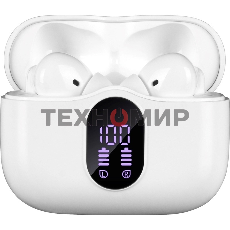 Беспроводные внутриканальные наушники с микрофоном Sven E-310B, белый (Bluetooth, TWS, ANC, ENC, APP)