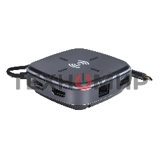 Многофункциональная док-станция Intrend ITACS-9W Type-C с беспроводной зарядкой 3 встроенных высокоскоростных USB 3.0, встроенный высокоскоростной TF и SD карт ридер, разъем RJ-45 для подключения к локальной сети HDMI 4K/30Hz, 60W Power Delivery порт,