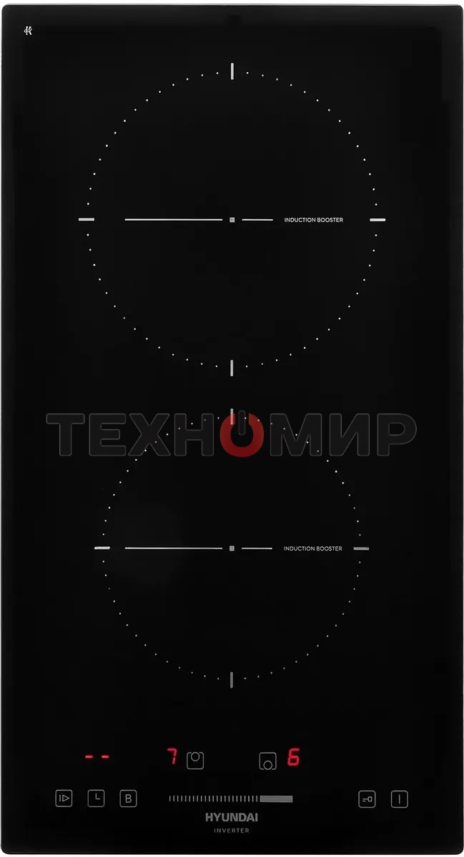 Индукционная варочная панель Hyundai HHI 3751 BG независимая, черный