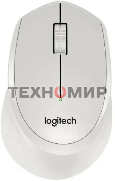Мышь беспроводная Logitech M330 SILENT PLUS белый, 1000 dpi, радиоканал, USB, кнопки - 3