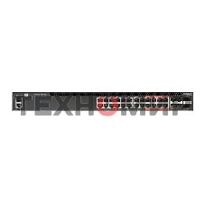 Коммутатор 4610-30P-O-AC-F Edge-corE AS4610-30P, 24-Port GE RJ45 port PoE+, last 8 ports Ultra-PoE, 960W PoE Bugdet, 4x10G SFP+, 2 port 20G QSFP+ for stacking, Broadcom Helix 4, Dual-core ARM Cortex A9 1GHz, dual 110-230VAC 600W hot-swappable PSUs, one fi