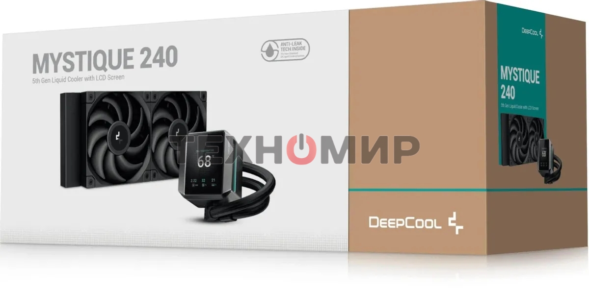Система жидкостного охлаждения DEEPCOOL MYSTIQUE 240 черный, 120 мм, алюминий, 2150 об/мин, 36.49 дБ, 4 pin, 280 Вт