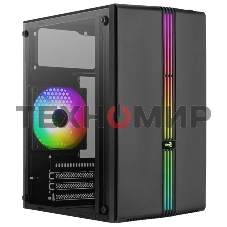 Компьютерный корпус MiniTower Aerocool/Formula EVO Mini-G-BK-v1 (mATX, USB3x1, USB2x2, 120мм RGb fan, без БП) (4711099472352)