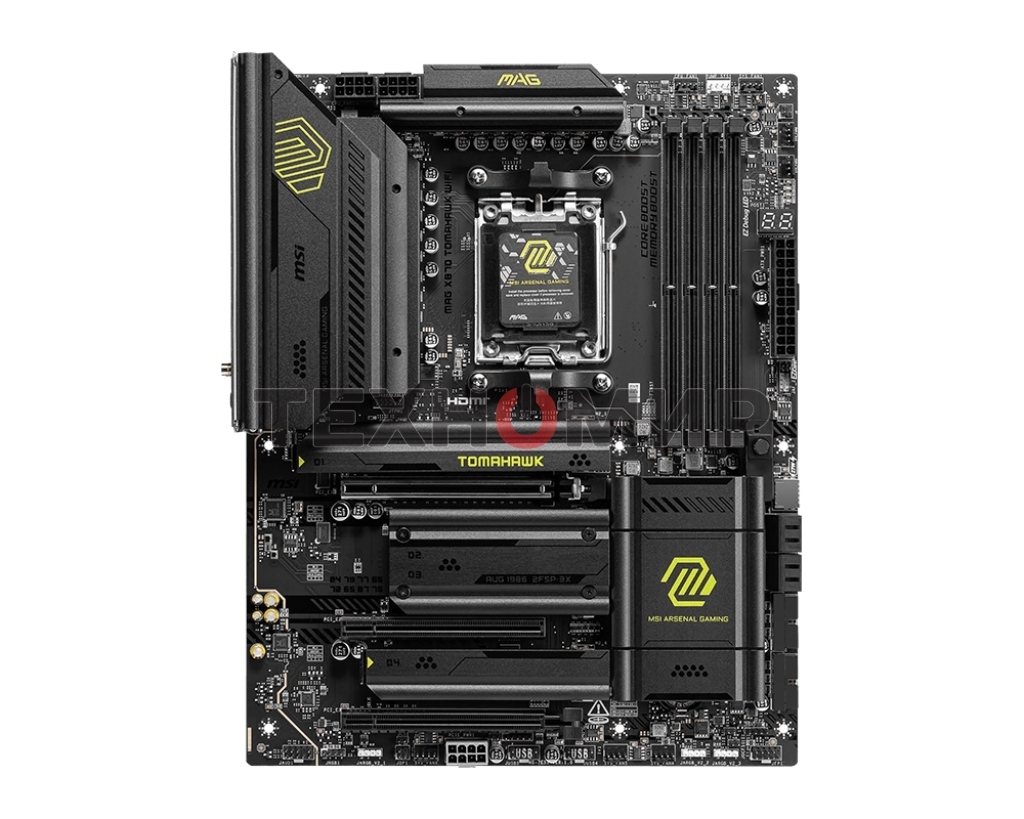 Материнская плата MSI MAG X870 TOMAHAWK WIFI, AM5, AMD X870, 4xDDR5, 4xSATA, 4xM.2, 1xPCI-E 3.0 x1, 1xPCI-E 4.0 x4, 1xPCI-E 5.0 x16, 1xHDMI, 2xUSB Type-C, 1x2.5Gb LAN, 2xUSB-A 3.2 Gen 1, 2xUSB-A 3.2 Gen 2, 2x3.5 мм, 7.1, Standard-ATX