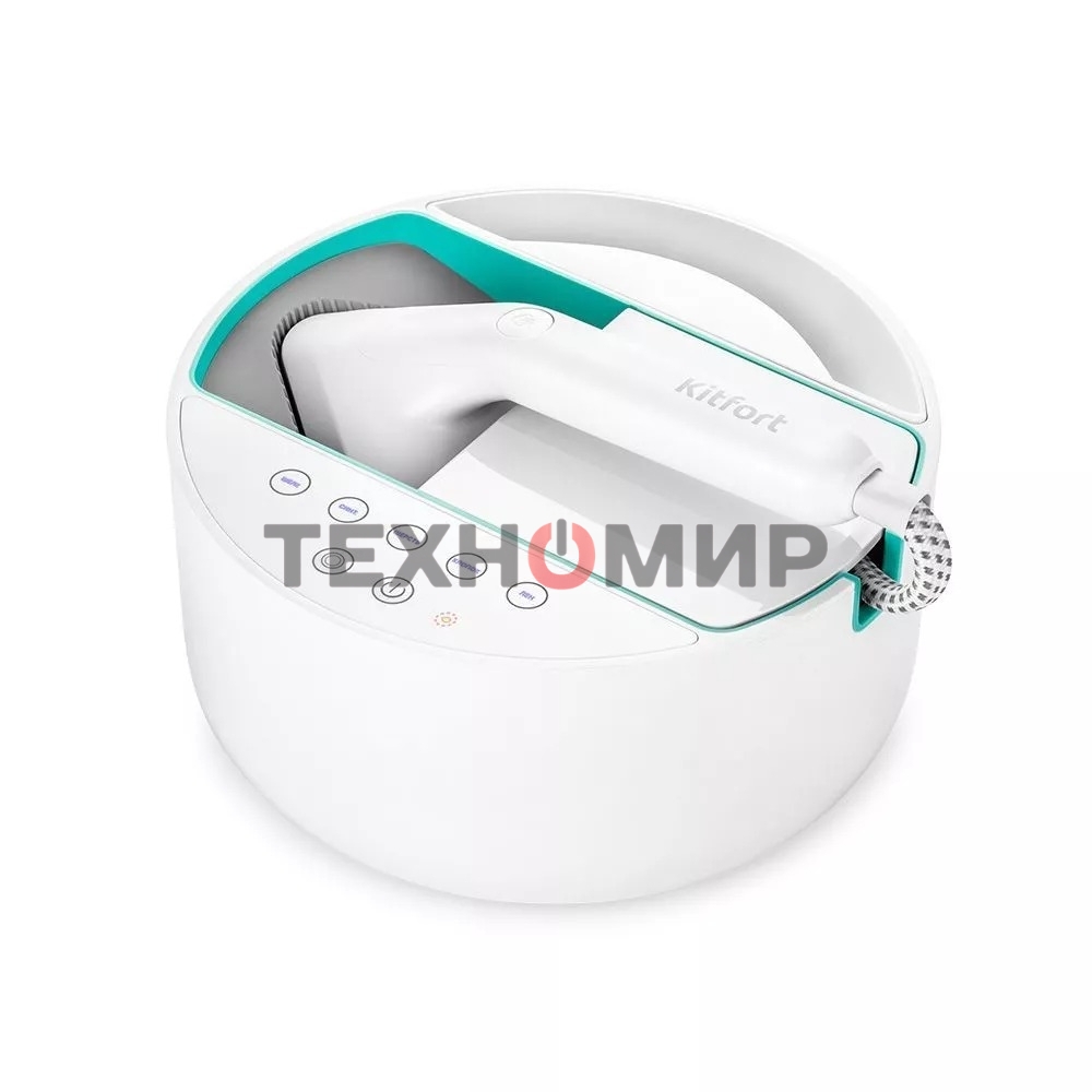 Отпариватель Kitfort КТ-9110-3 белый/бирюзовый, 2180 Вт, 45 г/мин, 600 мл