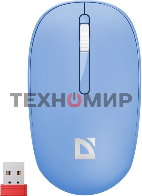 Мышь беспроводная Defender Smart MM-396 синий, 1600 dpi, радиоканал, Bluetooth, USB, кнопки - 3