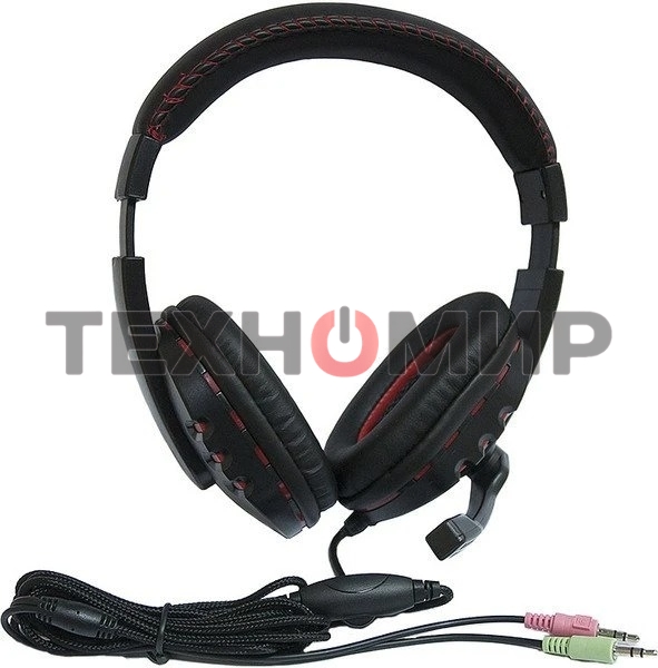 Гарнитура проводная Nakatomi HS-T50MV черный (c рег. громкости)