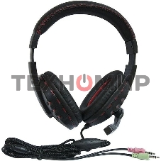 Гарнитура проводная Nakatomi HS-T50MV черный (c рег. громкости)