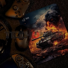 Коврик для мыши Cactus CS-MP-D04M Burning tank 300x250x3мм
