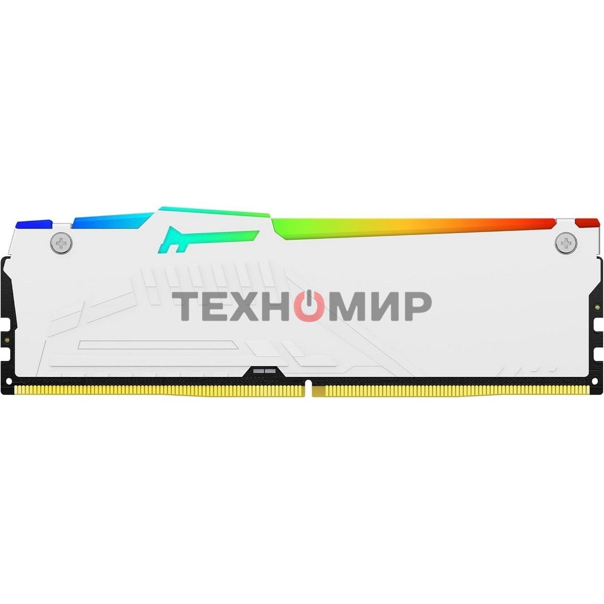 Оперативная память Kingston Fury Beast, DDR5, 32Gb (2x16Gb), 6000MHz, CL36, DIMM, с радиаторами, RGB, белый