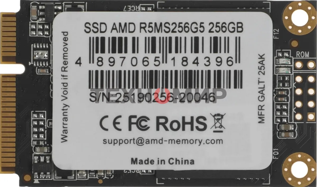 Накопитель SSD AMD Radeon 256Gb Client SSD mSATA 3D NAND Retail R5MS256G5
