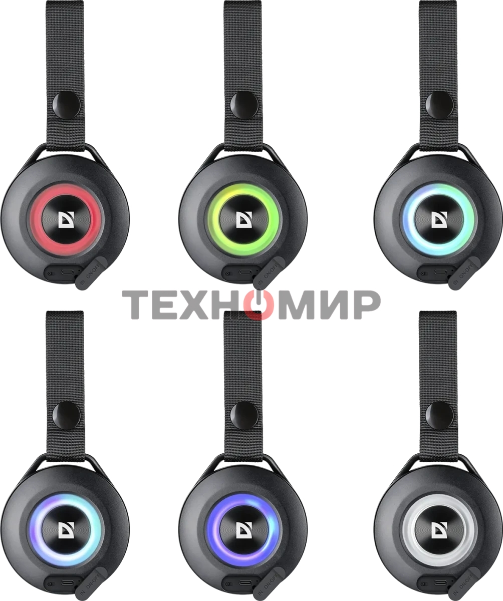 Портативная колонка Defender Enjoy 20 3Вт, черный, BT/light/Type-C 1