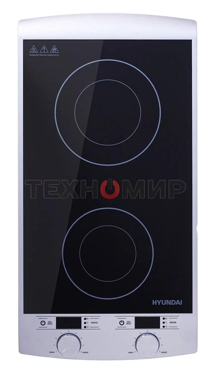 Плита настольная электрическая Hyundai HYC-0103 серебристый/черный стеклокерамика (настольная)