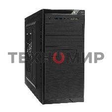 Компьютерный корпус Minitower ExeGate EX272748RUS QA-412U Black, mATX, (XP600, Black, 120мм), 2хUSB+2хUSB 3.0, Audio