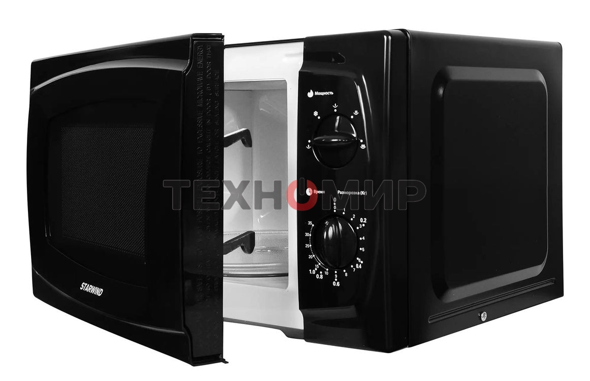 Микроволновая печь Starwind SWM5420 черный, 20 л, 700 Вт, переключатели - поворотный механизм