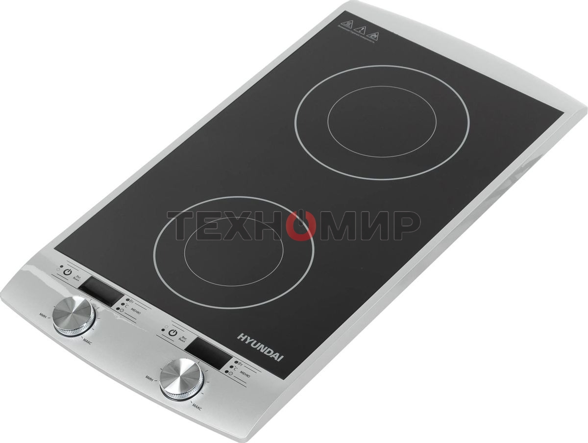 Плита настольная электрическая Hyundai HYC-0103 серебристый/черный стеклокерамика (настольная)