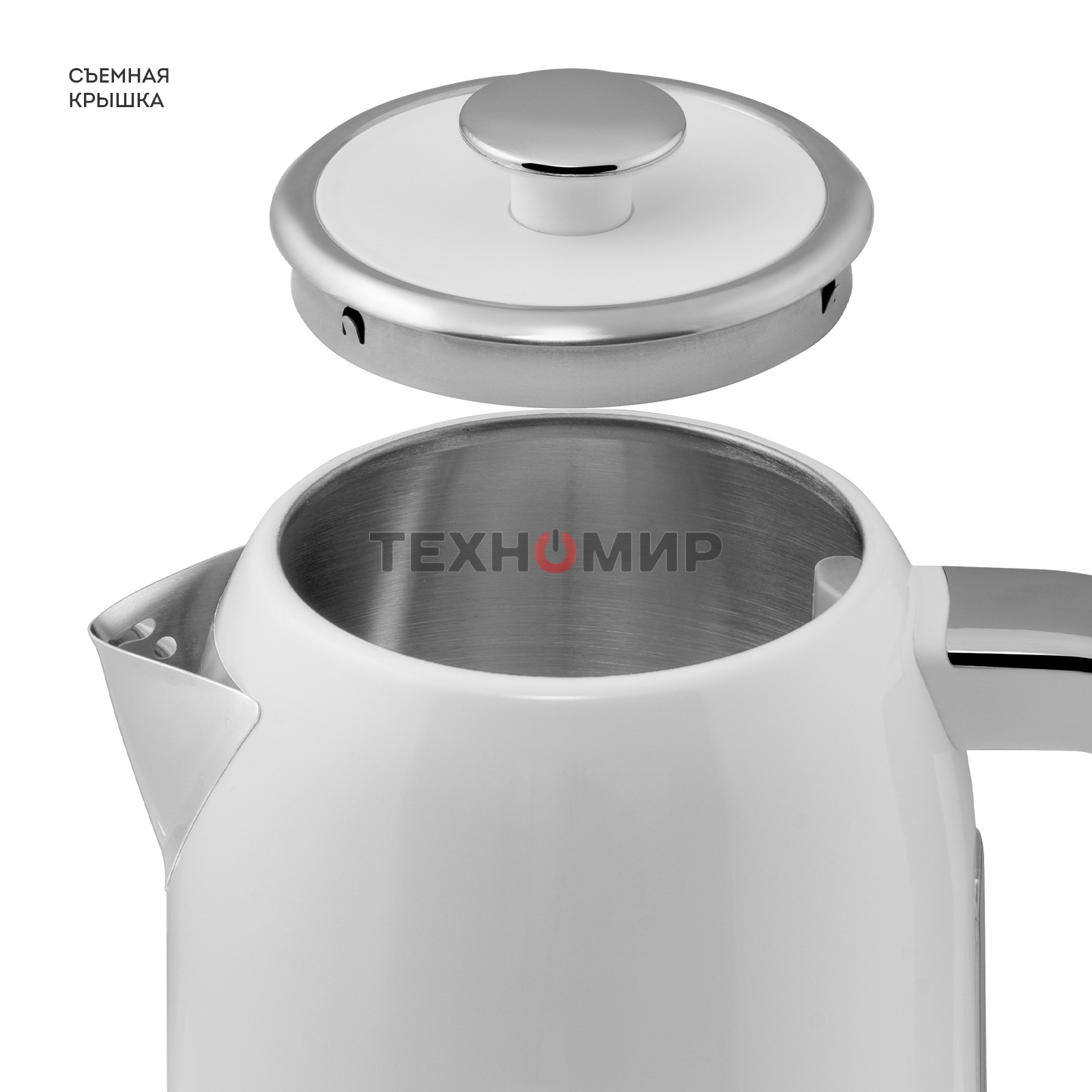 Чайник электрический Galaxy Line GL 0352, сливочный зефир, металл, 2200 Вт, 1.7 л