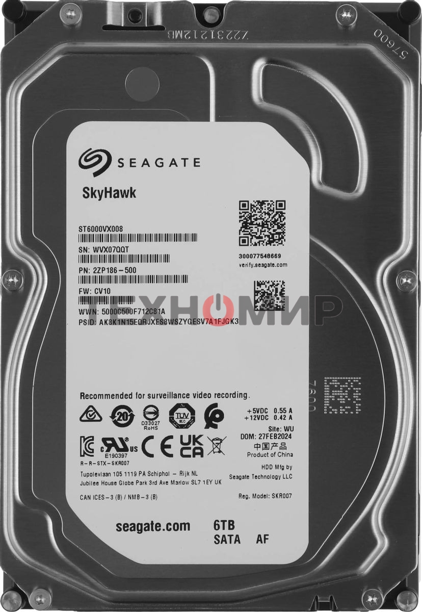 Жесткий диск HDD Seagate 6Tb 5400RPM SATA 6Gb/S 256MB