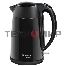 Чайник электрический Bosch TWK3P423 1.7 л, 2400 Вт, черный (корпус: нержавеющая сталь)