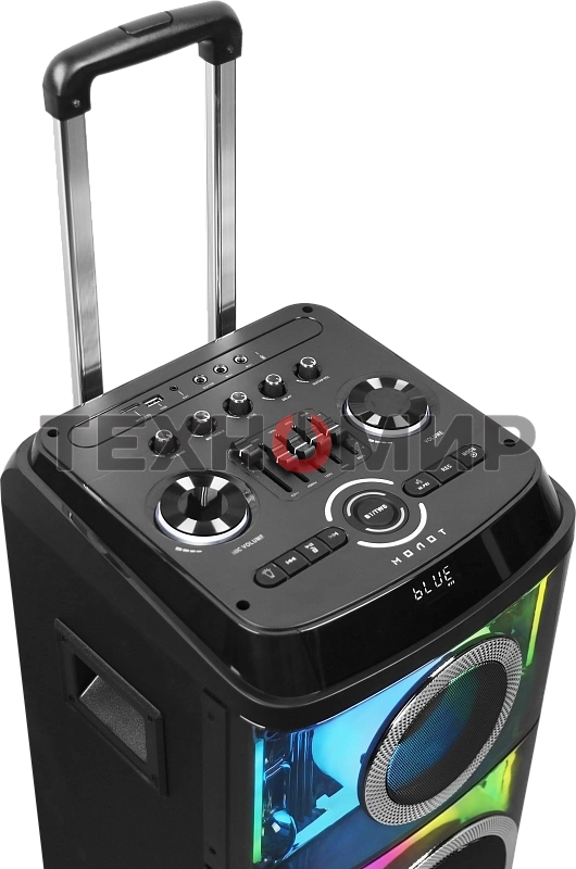 Колонка портативная Ural 103 черный 1200W 1.1 BT/3.5Jack/USB-C 15м 7000mAh (УРАЛ МОЛОТ 103)