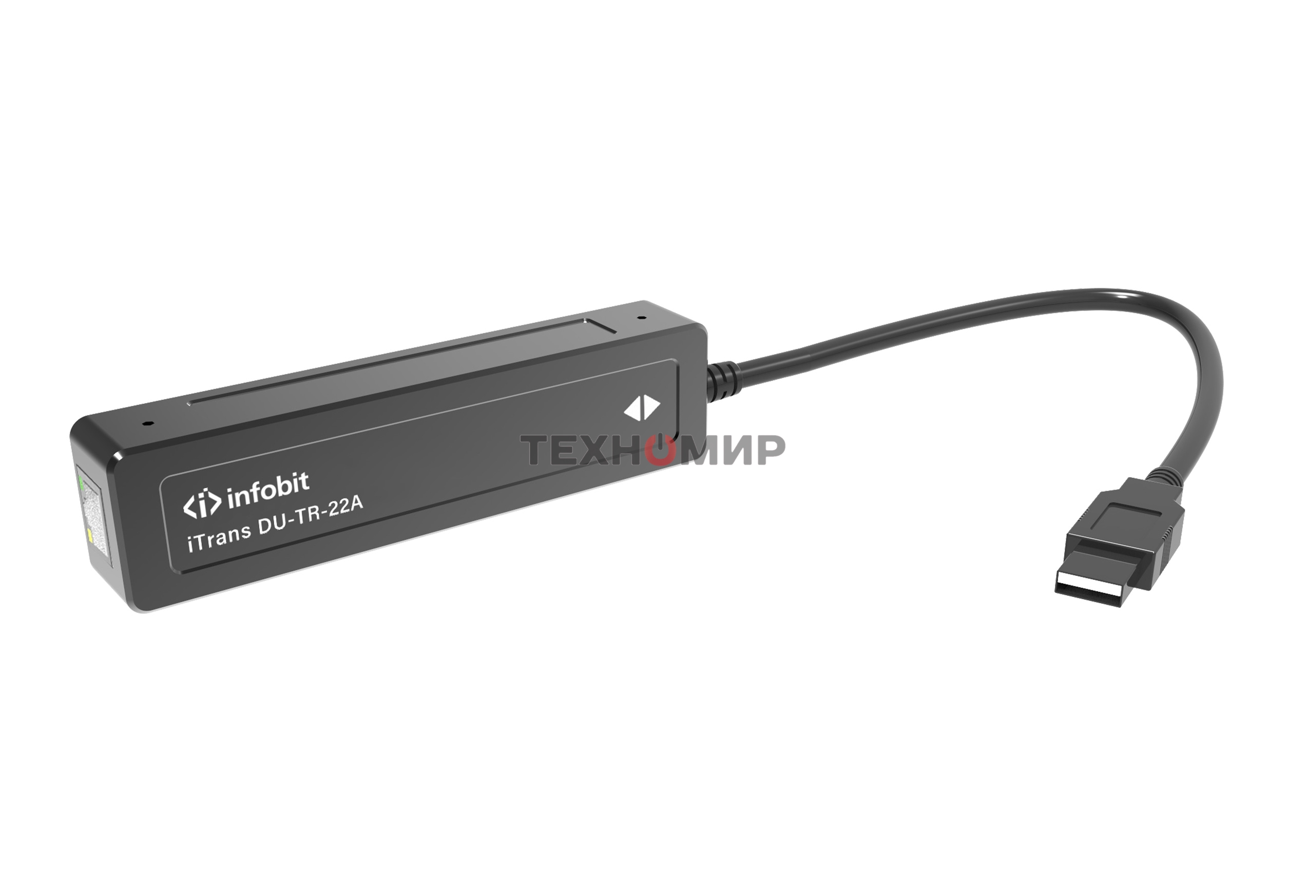 Конвертер Infobit [iTrans DU-TR-22A] (приемник/передатчик) Dante - USB Аудио 2 -канальный, порт USB A.1xRJ45(Dante). Питание PoE.