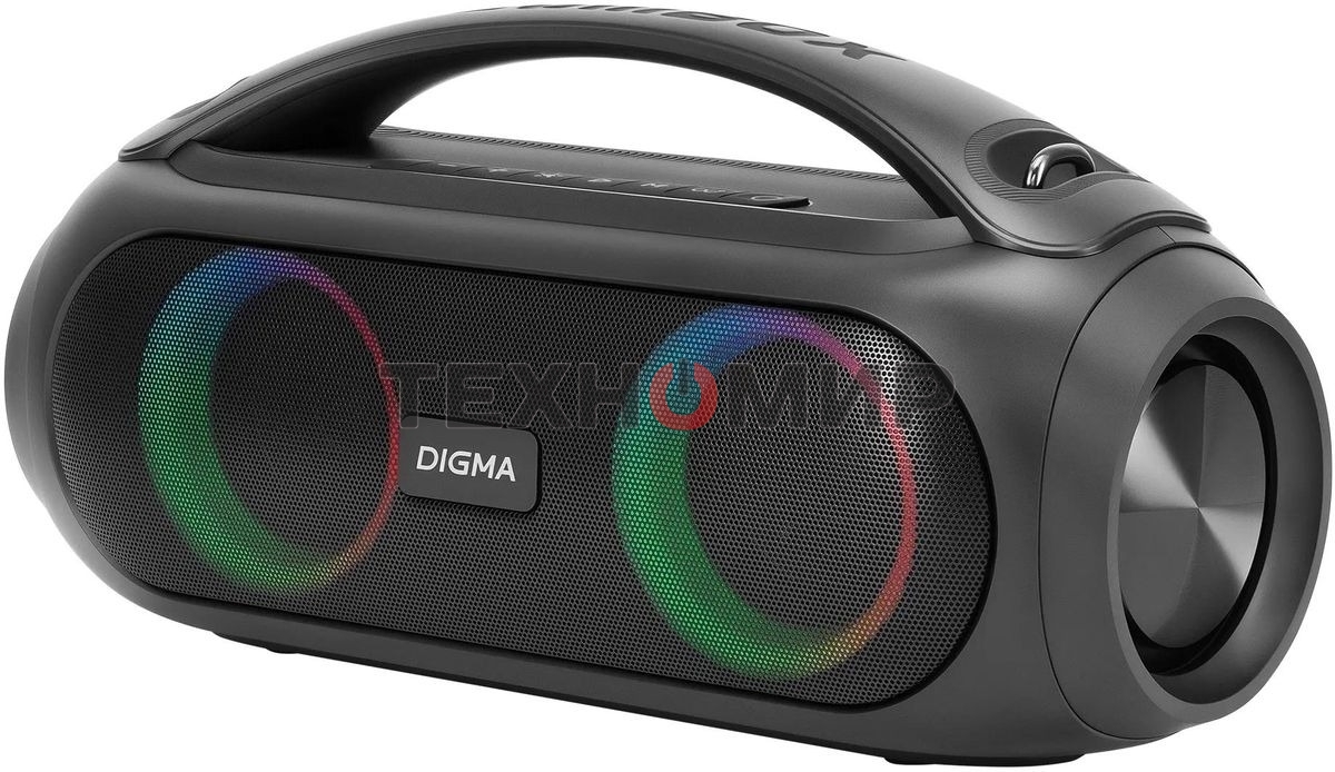 Колонка портатитвная Digma D-PS1530 черный/черный 50W 2.1 BT 10м 3000mAh (SP1530B)