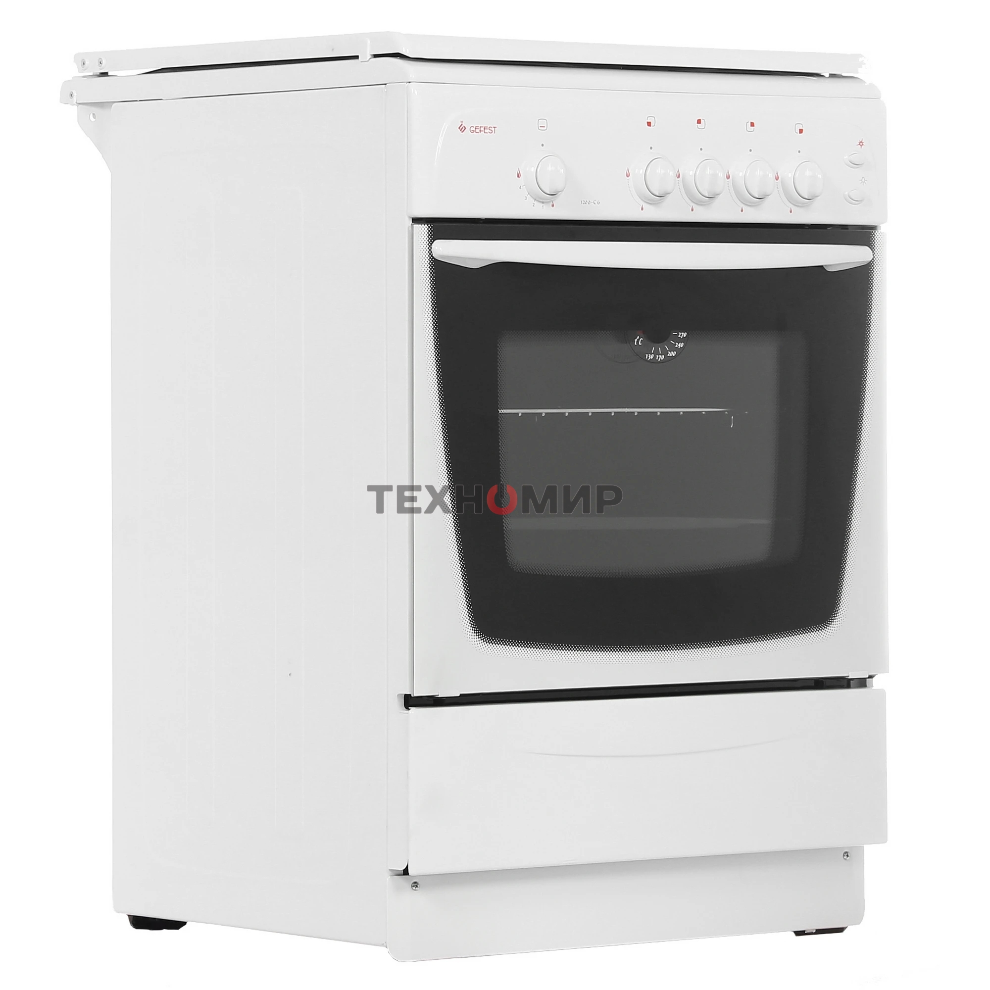 Плита газовая Gefest ПГ 1200-С6 К33 белый, конфорок 4 шт, духовка 63 л, 60 см x 85 см x 60 см