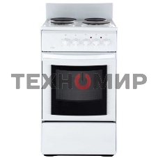 Плита электрическая Flama AE 1402 W белый, конфорок 4 шт, духовка 50 л, 50 см x 85 см x 60 см