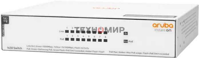 Коммутатор HPE Aruba Instant On 1430 8G Class4 PoE 64W Switch Switch