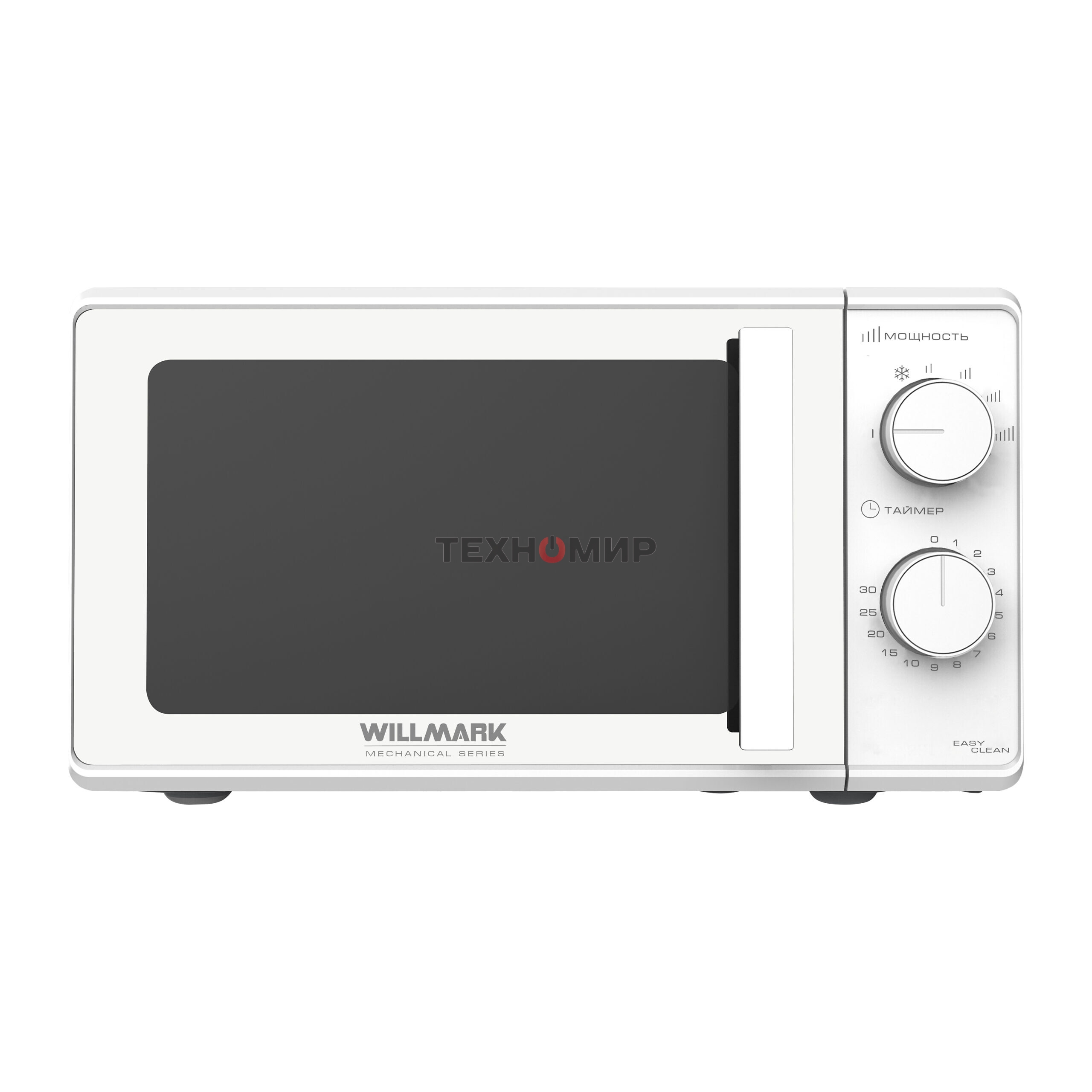 Микроволновая печь Willmark WMO-203GMW белый, 20 л, 700 Вт, переключатели - поворотный механизм